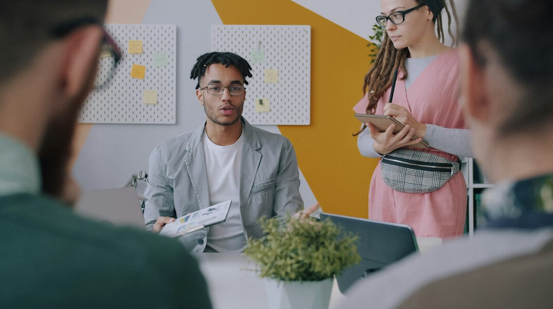 diverse young professionals