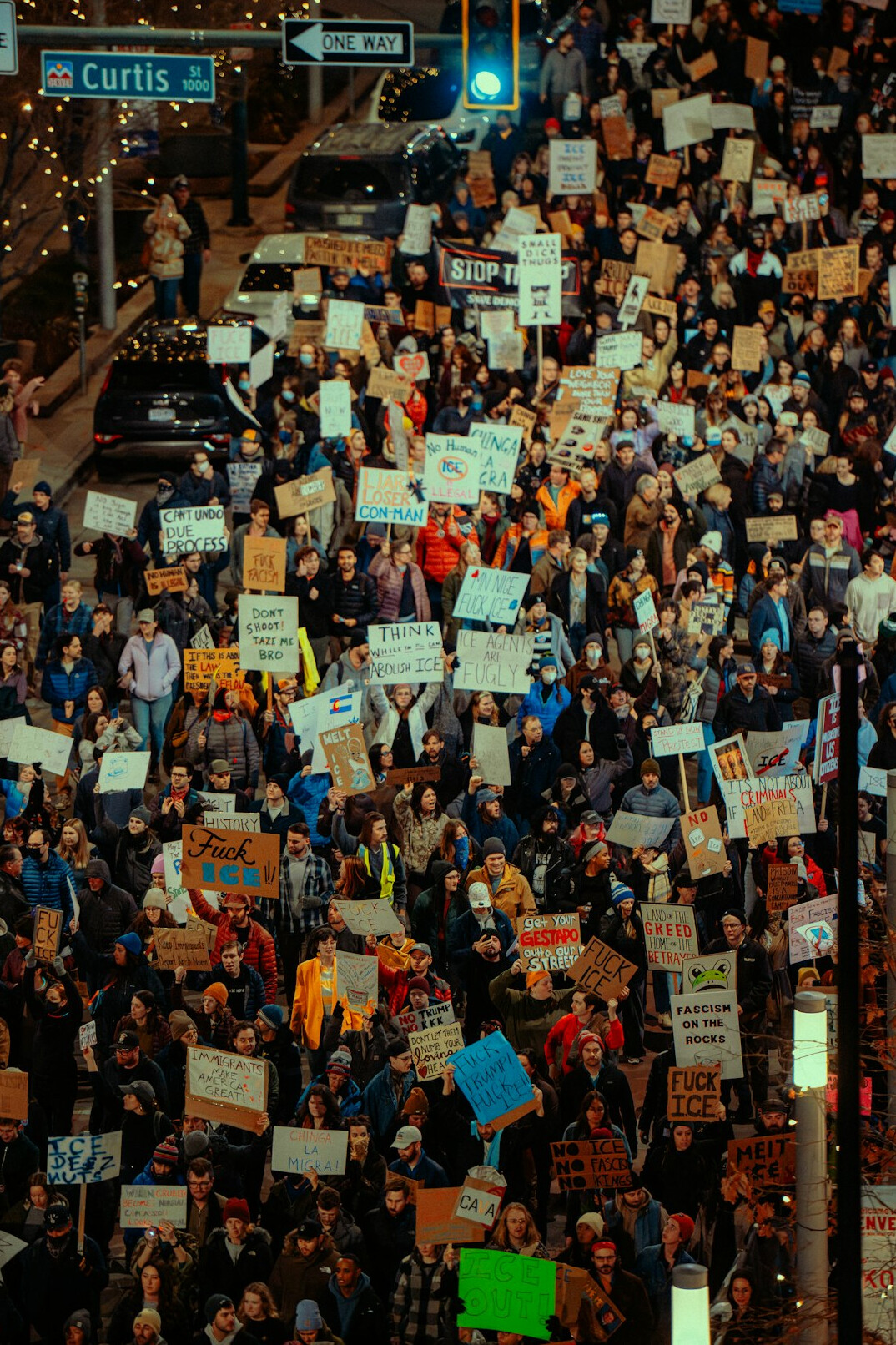 climate protest crowd
